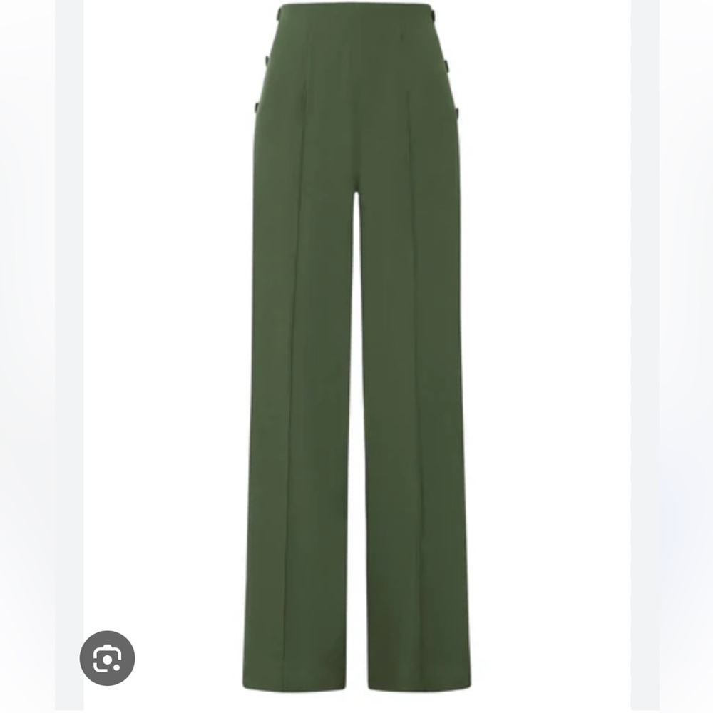 Collectif Olive Wide-Leg Trousers